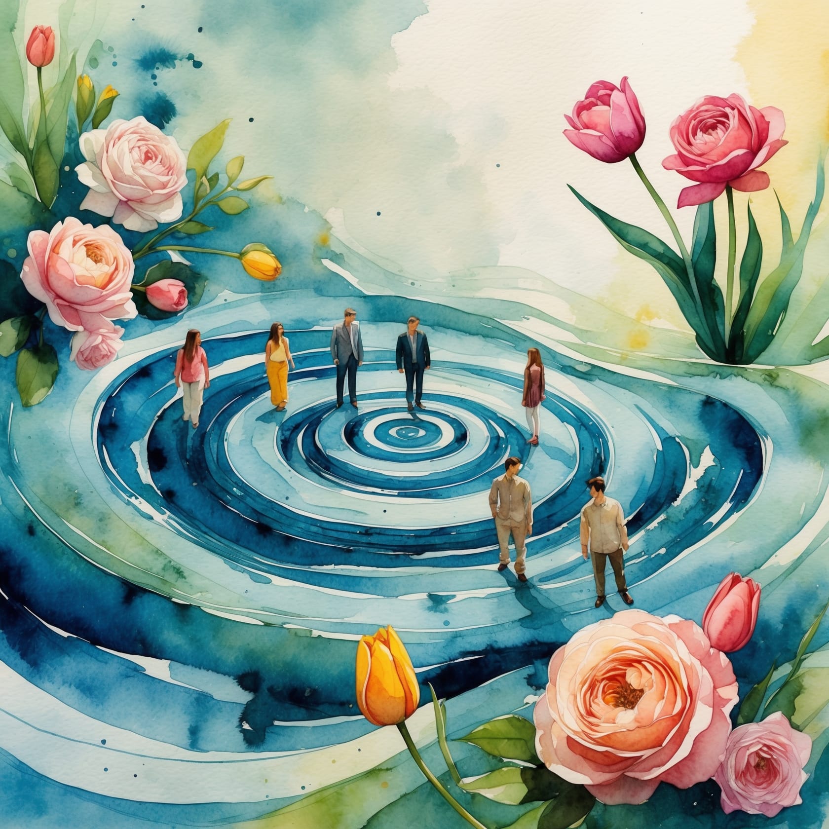 Phoenix_10_A_flowing_vibrant_watercolor_background_with_visibl_0